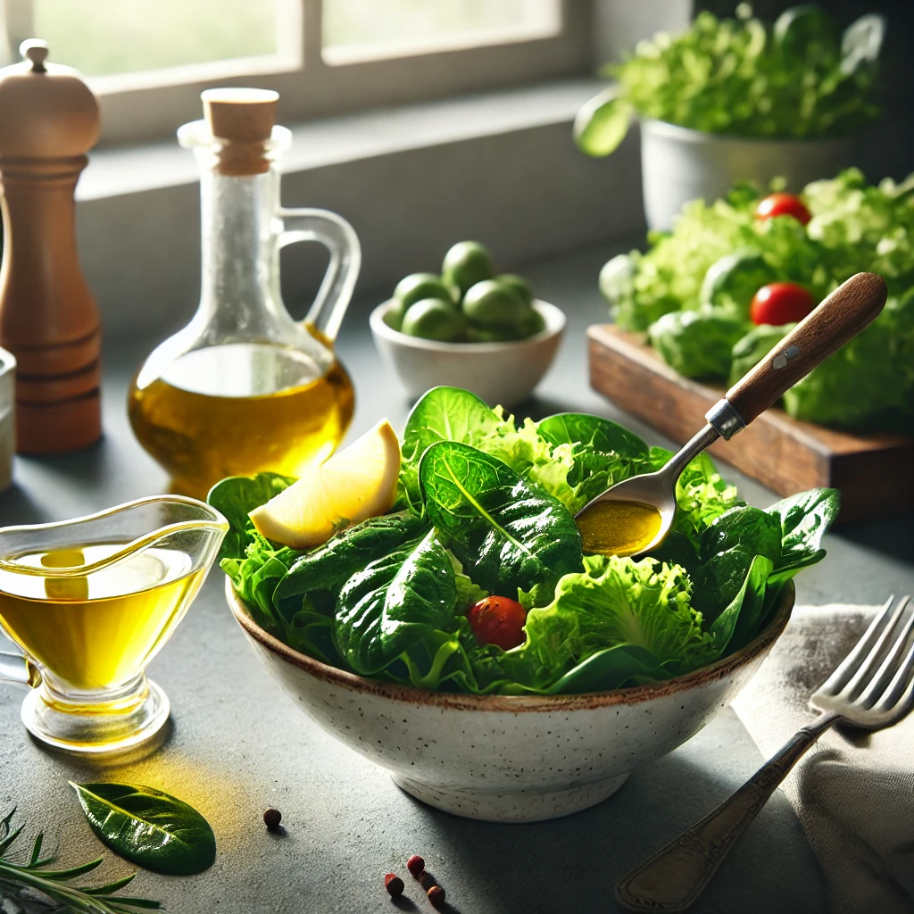 02 - Salad With Olive Oil And Lemon Dressing For Health And Fitness